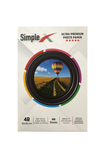 SIMPLEX 100 Adet 10x15 Photo Paper Parlak Glossy 270gsm Fotoğraf Kağıdı 