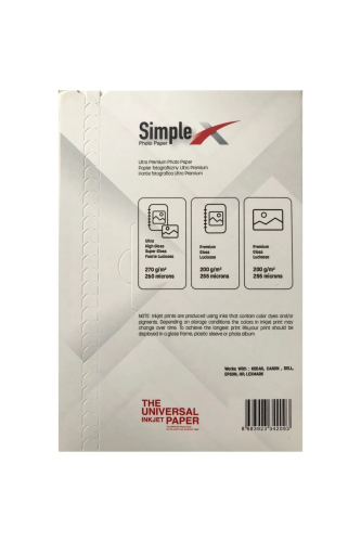 SIMPLEX 100 Adet 10x15 Photo Paper Parlak Glossy 270gsm Fotoğraf Kağıdı - 1