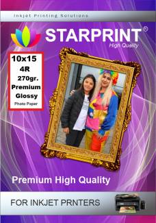 50 Adet Starprint 10x15 Photo Paper Glossy - Parlak 270gsm Fotoğraf Kağıdı 