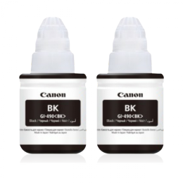 ORİJİNAL 2 Adet Canon G1400/G1410/G2400/G2410/G2411/G3400/G3411/G4400 Yazıcılar için uyumlu 135 ml Siyah Orijinal Mürekkep GI-490