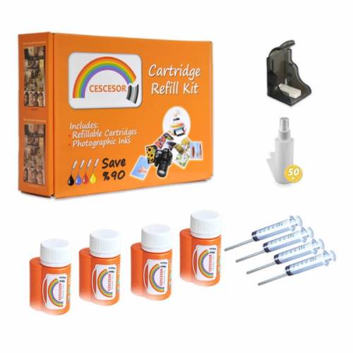 Canon Uyumlu Renkli ve Siyah Kartuş Dolum Seti - 0
