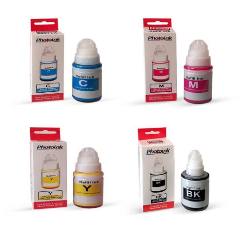4 RENK TAKIM - Canon GI 490 uyumlu PHOTOINK PLUS Mürekkep TAKIMI - ÖZEL KUTULU AMBALAJINDA - G1400/G1410/G2400/G2410/G2411/G3400/G3411/G4400 - 1