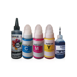 5 Kartuşlu Canon Yazıcılar için uyumlu 5 adet Mürekkep SETİ (PHOTOINK Akıllı Mürekkep)