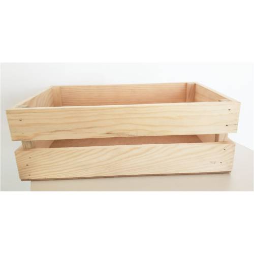 Dekoratif Ahşap kasa Sandık çok amaçlı kasa- Doğal Çam 17x27x9 - 1