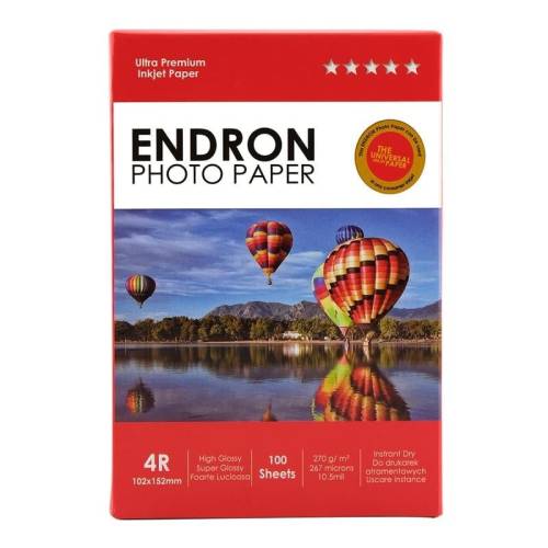 Endron Photo Paper 4R Glossy-Parlak (10X15cm) 100'lük 270gr. - 0