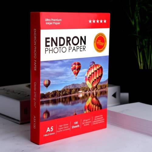 Endron Photo Paper A5 Glossy-Parlak (15X21cm) 100'lük 270g (end) - 1