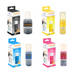Epson 112 Solmayan Mürekkep Seti 4 Renk CESCESOR EcoTank L11160, EcoTank L11160, EcoTank L15150, EcoTank L15150