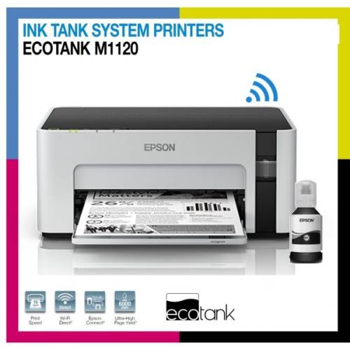 Epson EcoTank M1120 Wi-Fi Mono Tanklı Mürekkep Püskürtmeli Yazıcı - 4