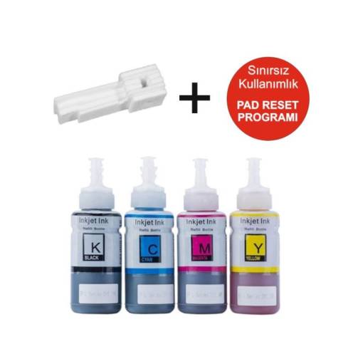 Epson L110 L210 L310 L382 L386 L365 L3050 L3060 L550 Yazıcı Mürekkep + Atık Mürekkep Süngeri WasteInk Pad ve RESET - 1