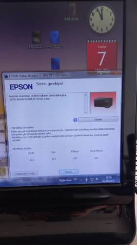 Epson L1110 L3100 L3110 L3150 L3210 L3250 L3252 L3256 L3260 Serisi Atık Mürekkep Tank Süngeri Ped + Sınırsız reset Programı - 2
