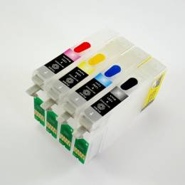 Epson T0711-T0714 Uyumlu Kolay Dolan Kartuş - 4 Renk BOŞ 