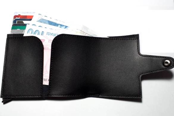 RFID Korumalı Para Bölmeli Mekanizmalı Deri Cüzdan Kartlık - 4