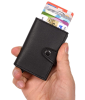 RFID Korumalı Para Bölmeli Mekanizmalı Deri Cüzdan Kartlık - Thumbnail (1)