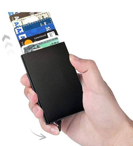 Otomatik Mekanizmalı Alüminyum Kredi Kartlık RFID Koruma - 4