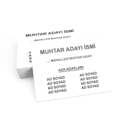 Muhtar Oy Pusulası 1000 Adet - Mahalle Muhtarlığı Seçimi