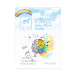 Rovi Creative Kraft Etiket - Açık Renk - 20 yp - A4