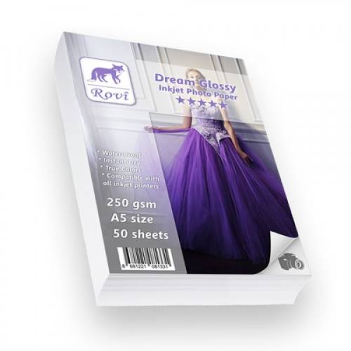 Rovi Dream Parlak Fotoğraf Kağıdı 240gsm 50yp A5 - 0