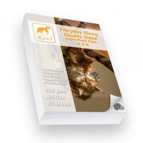 Rovi Everyday Parlak Çift Taraflı Fotoğraf Kağıdı 220gsm 50yp A5 - 0