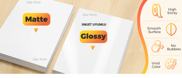 20 Adet 150gsm A4 Yapışkanlı Parlak Fotoğraf Kağıdı - 7