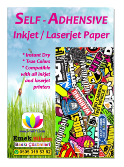 100 Adet A4 MAT YÜZEYLİ Sticker Güçlü Yapışkanlı Etiket Kağıdı 120gsm